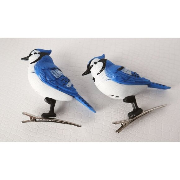 6 Decorative Clip-On Birds With Non-Functional Motion Detectors  Vivid Colors  B - Picture 4 of 7